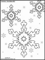 Coloring Snowflake Printable Pages Snow Flakes Christmas Stencil Snowflakes Stencils Color Simple Print Printables Patterns Paper Trace Printablee Templates Diy sketch template