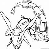 Coloring Legendary Coloring4free Rayquaza sketch template