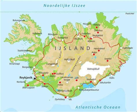 landkaart ijsland infonl