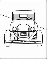 Coloring Car Pages Old Cars Library Clipart Antique Popular sketch template