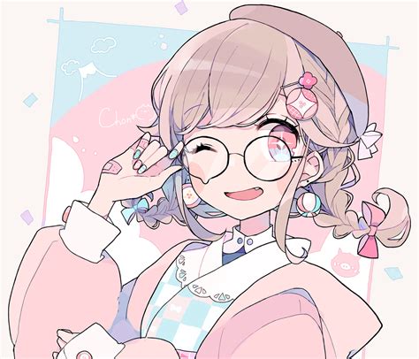 Kawaii Anime Girl With Glasses