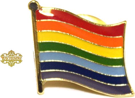 Rainbow Gay Pride Flag Enamel Lapel Pin Badge Novelty T Collectable