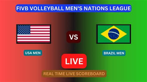 Usa Vs Brazil Live Score Update Today Vnl 2023 Fivb Volleyball Mens