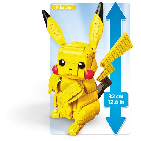 mega construx pokemon jumbo pikachu buildable   figure deal