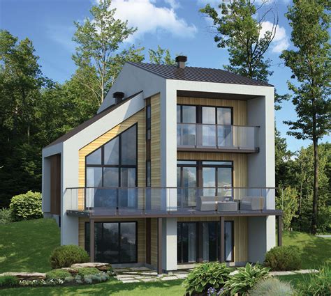 beautiful  contemporary house plans  narrow lots