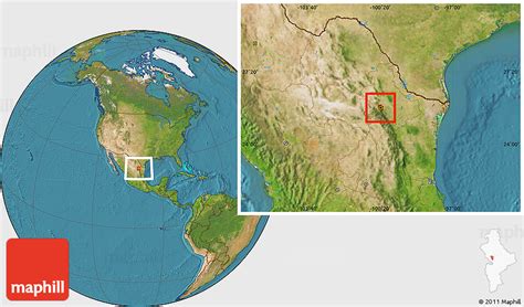Satellite Location Map Of Monterrey