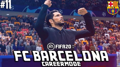 fifa  fc barcelona career mode    reach  finals   champions league youtube