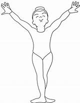 Gymnastics Easy Drawing Coloring Pages Kids Getdrawings sketch template