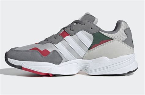 official images adidas yung  grey red kasneaker