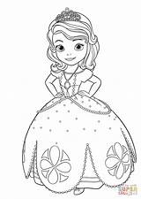 Sofia Coloring Princess Pages Disney Printable Supercoloring First Print Games Manga Barbie sketch template