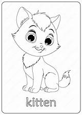 Coloringoo Colouring Kitty sketch template