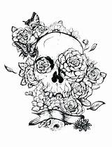 Skull Coloring Pages Candy Getcolorings Skulls Color Sugar sketch template