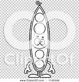 Pea Mascot Pod Happy Outlined Coloring Clipart Cartoon Vector Loving Cory Thoman sketch template