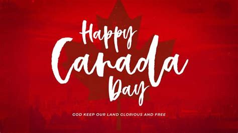 Happy Canada Day Red Grunge Flag Cmg Template Church