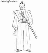 Samurai Draw Beginners Drawing Cartoon Drawingforall People Tutorials Stepan Ayvazyan sketch template