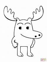 Moose Coloring Pages Color Zee Drawing Caribou Printable Supercoloring Casually Standing Getdrawings Kids Getcolorings sketch template