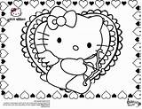 Kitty Hello Coloring Pages Valentines Valentine Printable Getcolorings Colorine Print Popular Coloringhome Library Clipart Comments sketch template