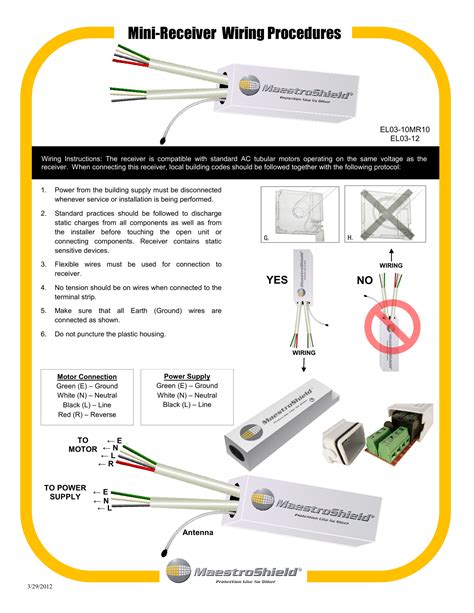 mini receiver wiring procedures