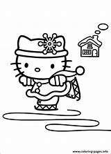Coloring Pages Christmas Hellokitty Kitty Hello Winter Friends Book Printable Info Coloriage Fun Print Ice sketch template
