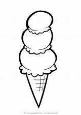 Ice Cream Coloring Pages Food Cones Snow Printable Gif Books Print Color sketch template
