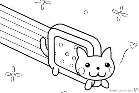 nyan cat coloring pages template  kixfe  printable coloring pages