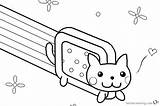 Coloring Cat Nyan Pages Template Printable Kids sketch template