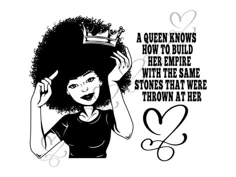 afro queen svg black woman nubian classy diva afro hair etsy