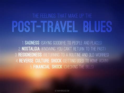 a massive case of post travel depression strategies on