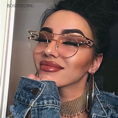 Buy High Quality Vintage Flat Top Round Glasses Clear
