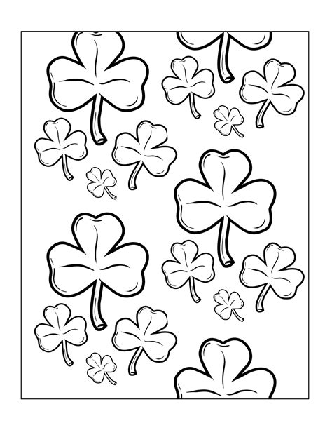 shamrock coloring pages printable coloring pages