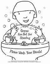 Coloring Hands Wash Washing Signs Health Care Raise Awareness sketch template