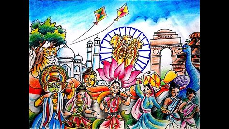 cultural diversity  india drawing  competition incredible india