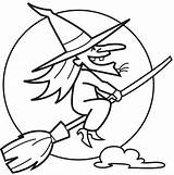 Coloring Witch Halloween Pages Witches Printable Simple Broom Wicked Drawing Kids Cute Adults Print Flying Drawings Color Getdrawings Paintingvalley Getcolorings sketch template