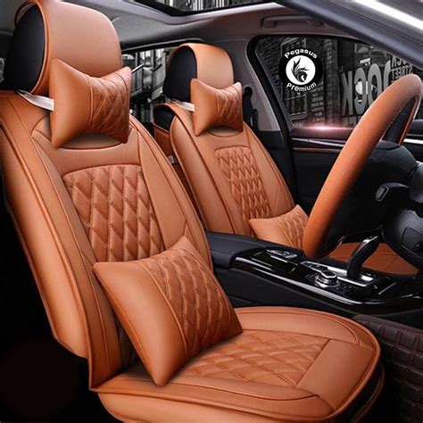 pegasus premium multi color leather car seat cover rs 2999 unit id