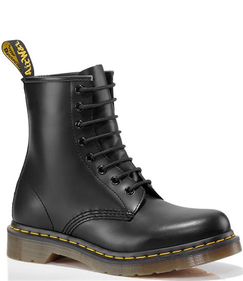 dr martens womens  smooth leather combat boots dillards