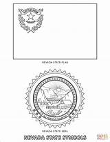 Nevada Coloring State Symbols Pages Seal Printable Supercoloring Categories sketch template