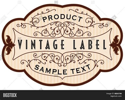 vintage label vector photo  trial bigstock