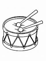 Drum Coloring Pages Printable Kids Mycoloring Color sketch template