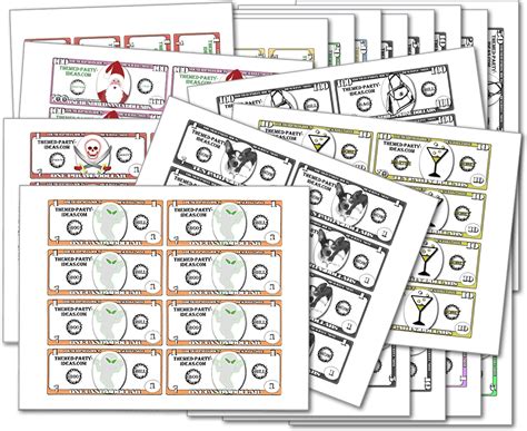 printable play money  coloring kids