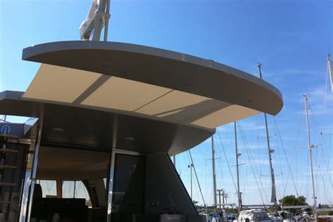 yacht sun awning retractable amber dynamic sun design