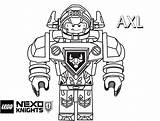 Coloring Pages Knights Nexo Lego Printable Color sketch template