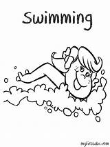 Coloring Pages Swimming Swimmer Clipart Pool Kids Color Template Para Colorir Related Competitive Girls Popular Coloringhome Library sketch template