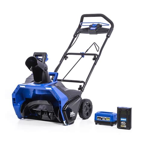 kobalt  volt max   single stage cordless electric snow blower  ah battery included