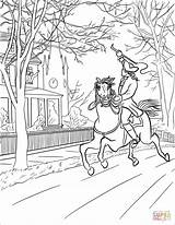 Coloring Paul Ride Revere Pages Drawing Printable American Revolutionary War sketch template