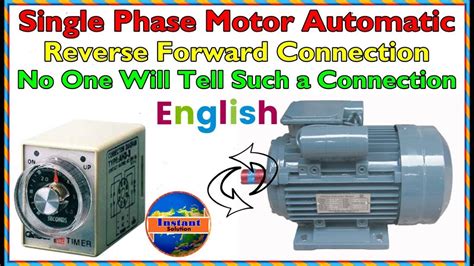 single phase motor automatic directionrotation change connection english part  youtube