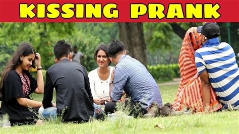 kissing prank on people বাংলা চুমা চুমি prank in cute