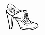 Coloring Heel Bead Unopened High Pages Heels Coloringcrew Popular sketch template