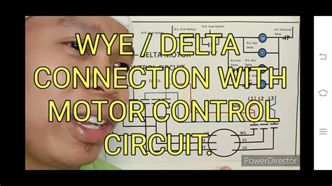 wye delta connection  motor control circuit youtube