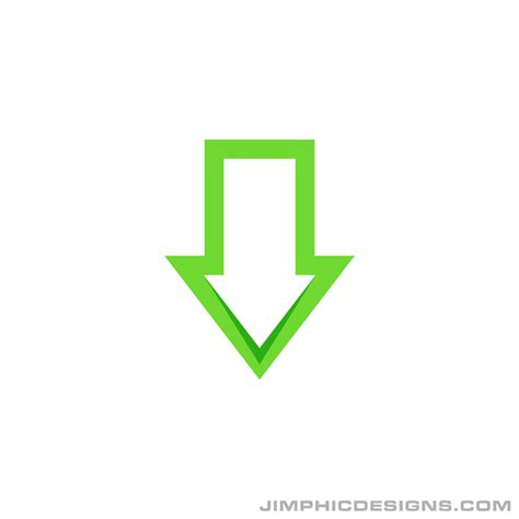 green arrow outline pointing  animation  page jimphic designs