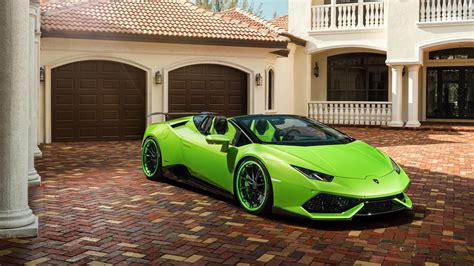 green lamborghini sports car  garage hd wallpaper wallpaper flare